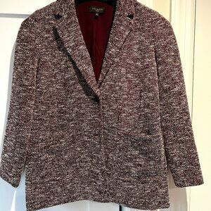 Talbots Petite Faux Tweed One Button Blazer NWOT
